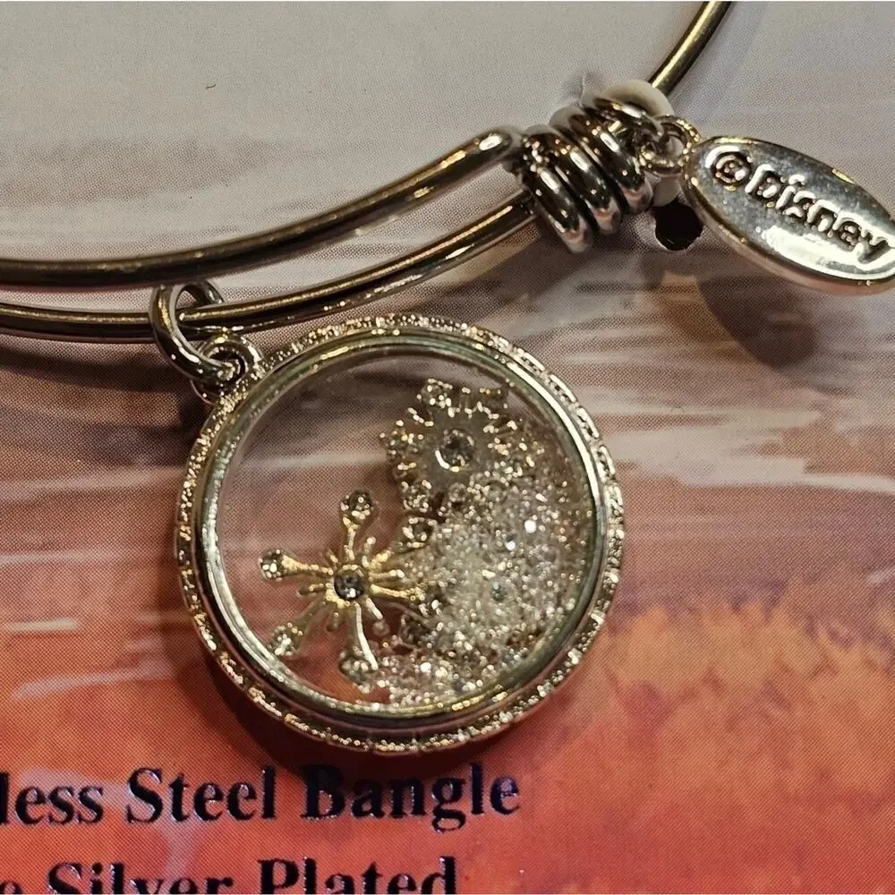 Disney Frozen ll Bangle SilverPlated Cubic Zirconia Nature is Magical Bracelet
